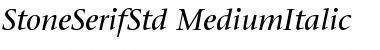 ITC Stone Serif Std Medium Italic Font