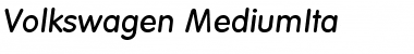 Volkswagen-MediumIta Regular Font