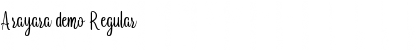 Arayara demo Regular Font