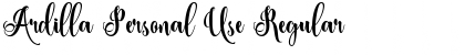 Ardilla Personal Use Regular Font