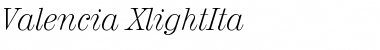 Valencia-XlightIta Regular Font