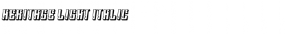 Heritage Light Italic Font