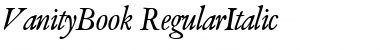 VanityBook RegularItalic Font