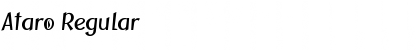 Ataro Regular Font