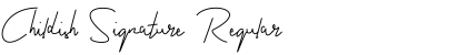 Childish Signature Regular Font