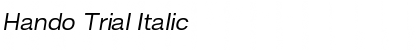 Hando Trial Italic Font