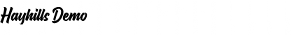 Hayhills Demo Font