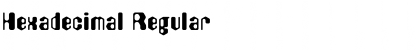 Hexadecimal Regular Font