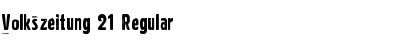 Volkszeitung 21 Regular Font