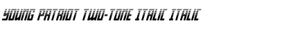 Young Patriot Two-Tone Italic Italic Font
