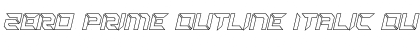 Zero Prime Outline Italic Outline Italic Font