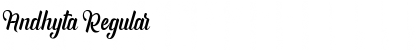 Andhyta Regular Font