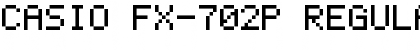 Casio FX-702P Regular Font