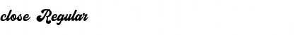 close Regular Font
