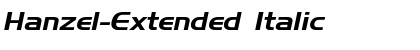 Hanzel-Extended Italic Font