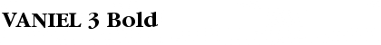 VANIEL 3 Bold Font