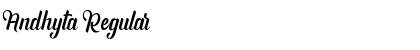 Andhyta Regular Font