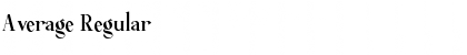Average Regular Font