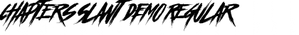 Chapters Slant DEMO Regular Font