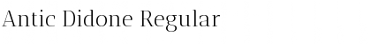 Antic Didone Regular Font