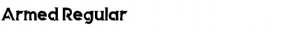 Armed Regular Font
