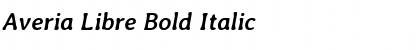 Averia Libre Bold Italic Font