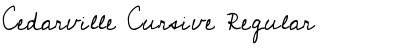 Cedarville Cursive Regular Font