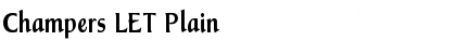 Champers LET Plain Font