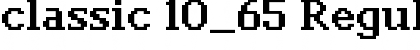 classic 10_65 Regular Font