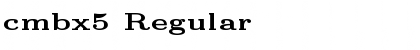 cmbx5 Regular Font