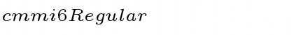 cmmi6 Regular Font
