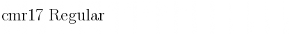 cmr17 Regular Font