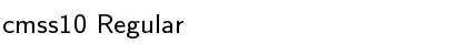 cmss10 Regular Font