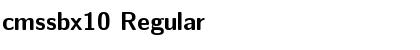 cmssbx10 Regular Font