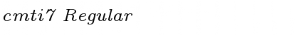 cmti7 Regular Font