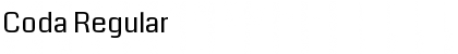 Coda Regular Font