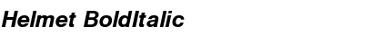 Helmet BoldItalic Font