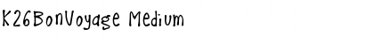 K26BonVoyage Medium Font
