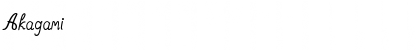 Akagami Regular Font