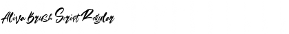 Aliva Brush Script Regular Font