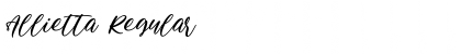 Allietta Regular Font
