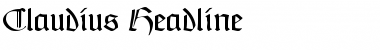 Claudius Headline Regular Font
