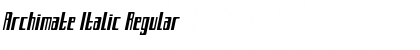 Archimate Italic Regular Font