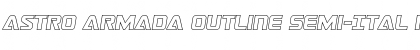 Astro Armada Outline Semi-Ital Regular Font