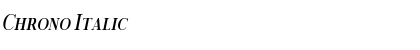 Chrono Italic Font