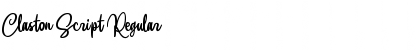 Claston Script Regular Font