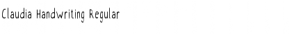 Claudia Handwriting Regular Font