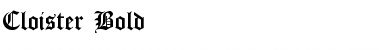 Cloister Bold Font