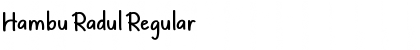 Hambu Radul Regular Font