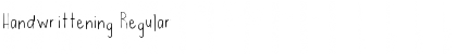 Handwrittening Regular Font